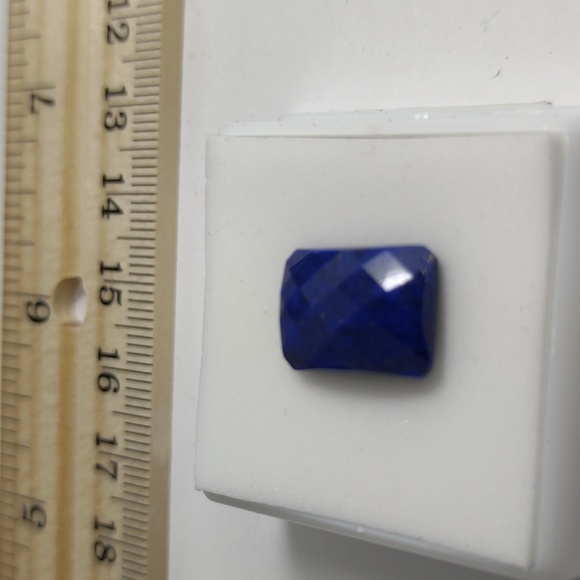 Lapis Checkerboard Cut Quality 6 Carat Minimum 14x10mm Blue Gold Flecks JTV 2007 - Picture 1 of 4